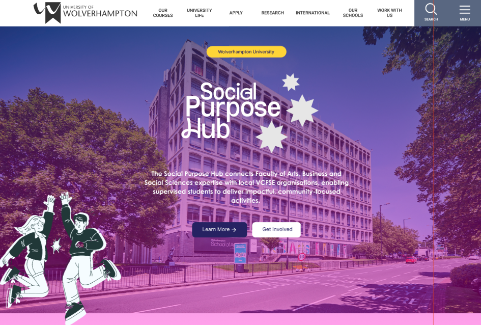 screenshot of website design