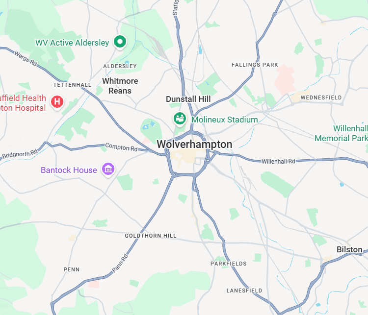 map of wolverhampton