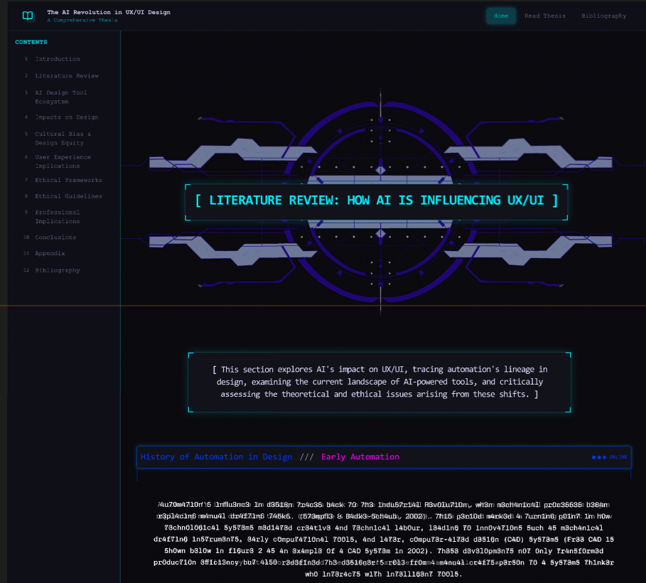 Initial web design